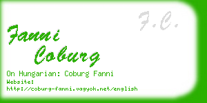 fanni coburg business card